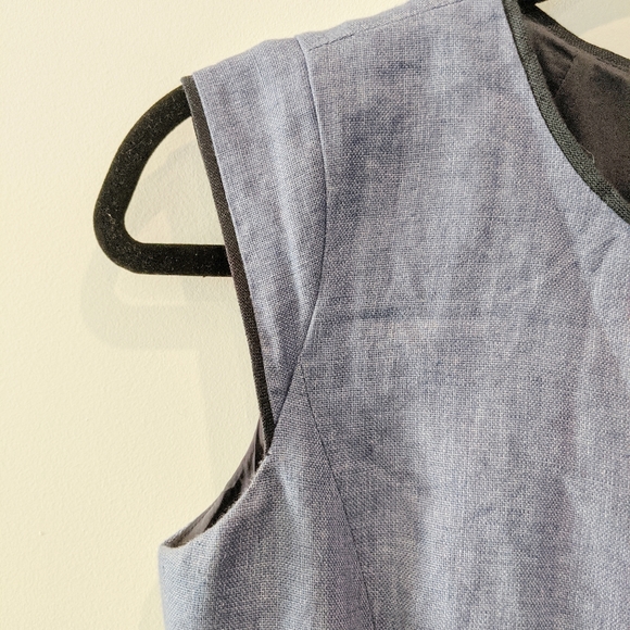 J. Crew going places 70s Lenin blue dress size 4 - Picture 5 of 5